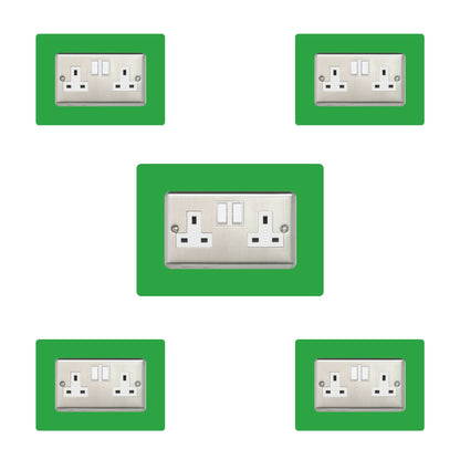 Set of 5 Double Socket Surrounds