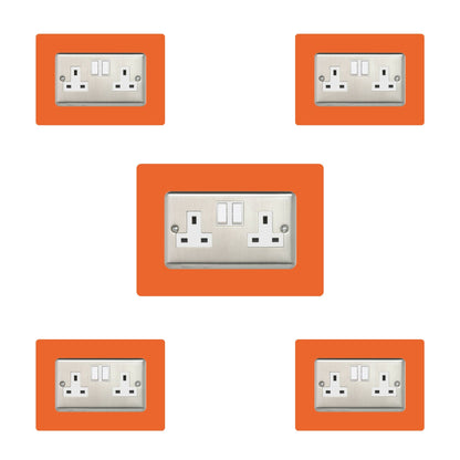 Set of 5 Double Socket Surrounds
