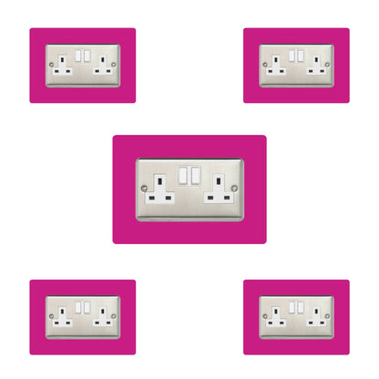 Set of 5 Double Socket Surrounds