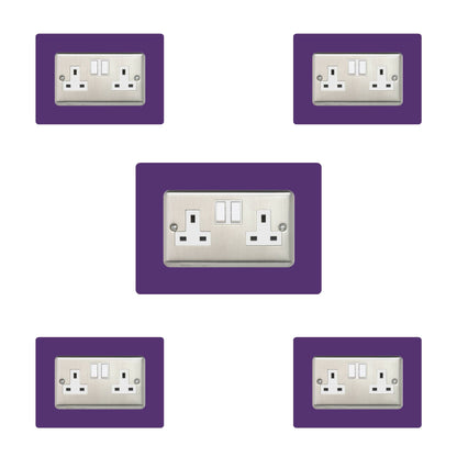 Set of 5 Double Socket Surrounds