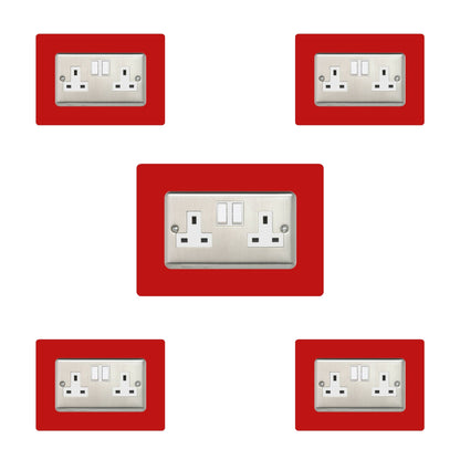 Set of 5 Double Socket Surrounds