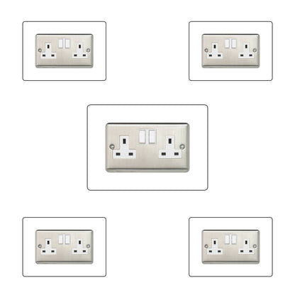 Set of 5 Double Socket Surrounds