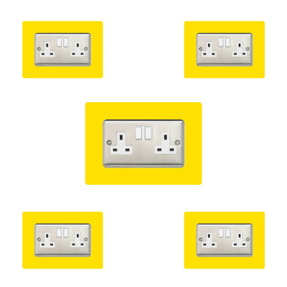 Set of 5 Double Socket Surrounds