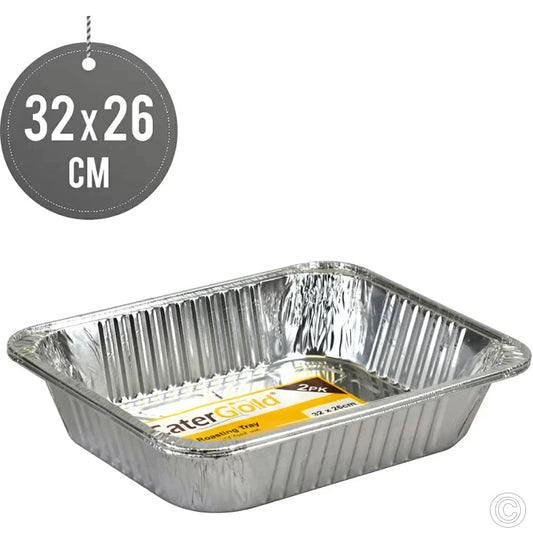 Disposable Aluminium Foil Roasting Trays Pack of 2