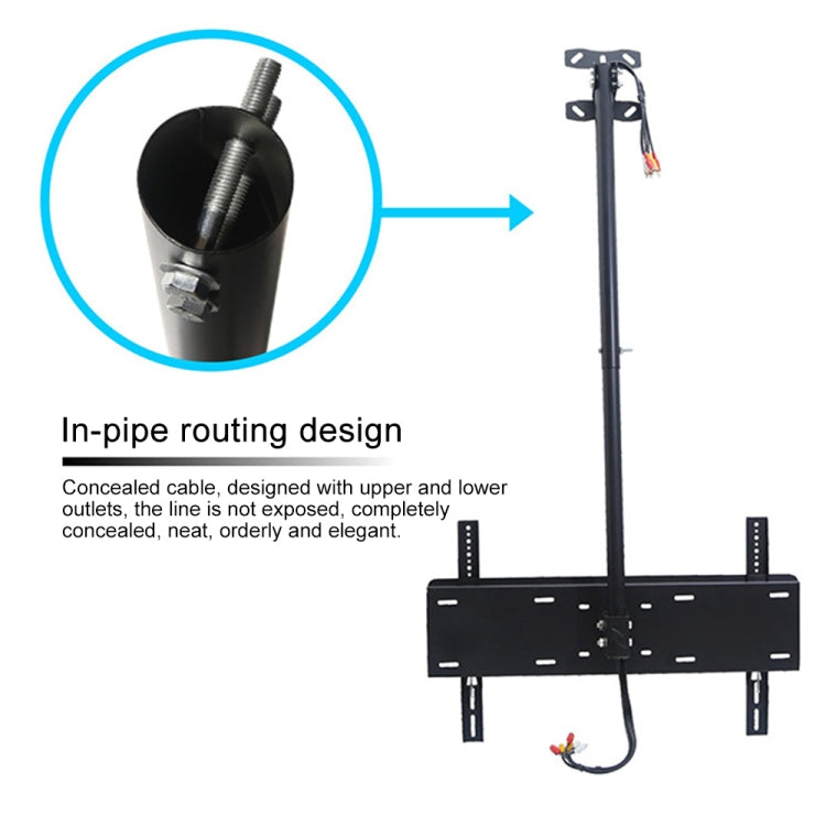 32-65 inch Universal Height & Angle Adjustable LCD TV Wall-mounted Ceiling Dual-use Bracket, Retractable Length: 2m, 2m