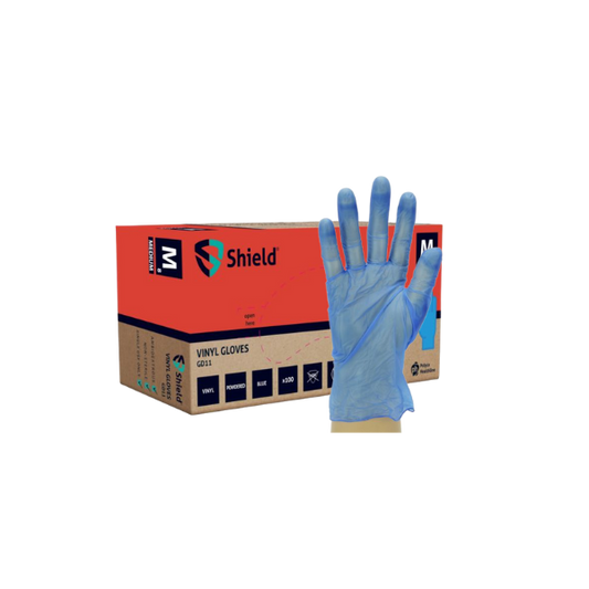 Shield GD11 Blue Vinyl Powdered Disposable Glove (10 x 100)