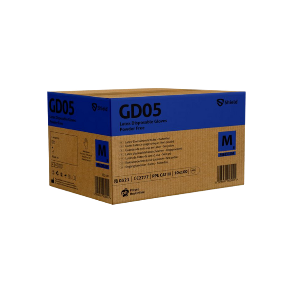 Shield GD05 Natural Latex PF Disposable Glove (10 x 100)