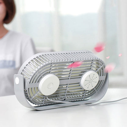 Small Bean Desktop Desktop Double Leaf Usb Mini Fan