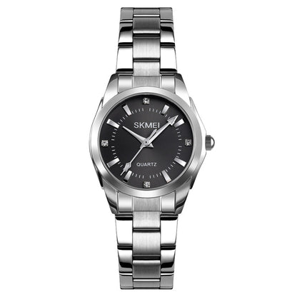 SKmei 1620 Delicate Rhinestone Creative Casual Waterproof Quartz Women Watch Steel Strap Watch