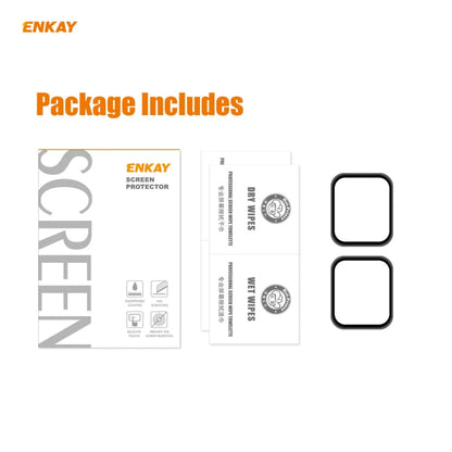 2 PCS For Apple Watch Series 6/5/4/SE 44mm ENKAY Hat-Prince 3D Full Screen PET Curved Hot Bending HD Screen Protector Film, For Apple Watch Series 6/5/4/SE 44mm