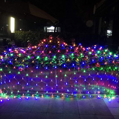 4x6m 672 LEDs Waterproof Fishing Net Lights Curtain String Lights Fairy Wedding Party Holiday Decoration Lamps 220V, EU Plug