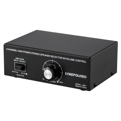 B051 2 Input And 1 Output Power Amplifier And Speaker Selection Switcher Output With Volume Adjustment 2 Power Amplifiers Audio Switcher Switch Distribution Comparator, B051