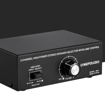 B051 2 Input And 1 Output Power Amplifier And Speaker Selection Switcher Output With Volume Adjustment 2 Power Amplifiers Audio Switcher Switch Distribution Comparator, B051