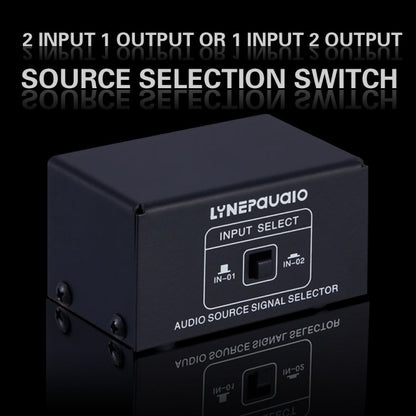 B101 2 In 1 Out (1 In 2 Out) Audio Source Signal Selection Switcher Computer Speaker  RCA Lossless Audio Source Switcher, B101