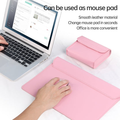 Litchi Pattern PU Leather Waterproof Ultra-thin Protection Liner Bag Briefcase Laptop Carrying Bag for 13-14 inch Laptops, For 13-14 inch