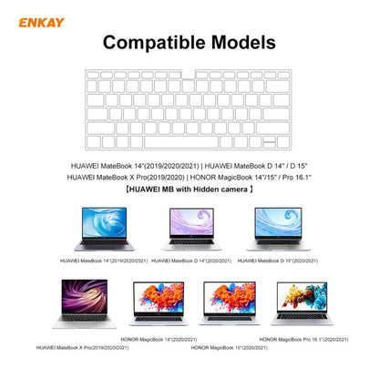 ENKAY Ultrathin Soft TPU Keyboard Protector Film, US Version, For Huawei MateBook 14 inch, For Honor MagicBook 14 / 15, For Huawei MateBook D 14 inch / D 15.6 inch, For Honor MagicBook Pro, For Huawei MateBook X Pro (2019 / 2020)