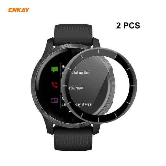 2 PCS ENKAY Hat-Prince 3D Full Screen Soft PC Edge + PMMA HD Screen Protector Film, For Venu 2 / Vivoactive 4 45mm (2 PCS), For Garmin Venu 2S / Vivoactive 4S 40mm (2 PCS), For Redmi Watch (2 PCS), For Huawei B6 (2 PCS)