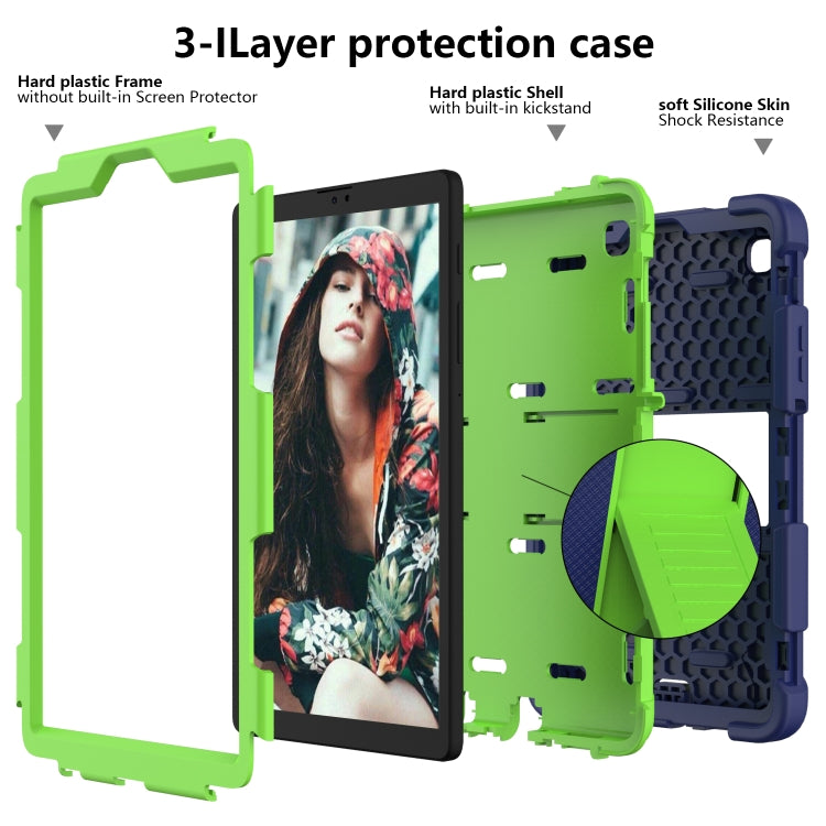 For Samsung Galaxy Tab A7 Lite T220 / T225 Two-Color Robot Shockproof Silicone + PC Protective Case with Holder, For Samsung Galaxy Tab A7 Lite T220