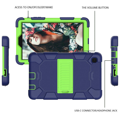 For Samsung Galaxy Tab A7 Lite T220 / T225 Two-Color Robot Shockproof Silicone + PC Protective Case with Holder, For Samsung Galaxy Tab A7 Lite T220
