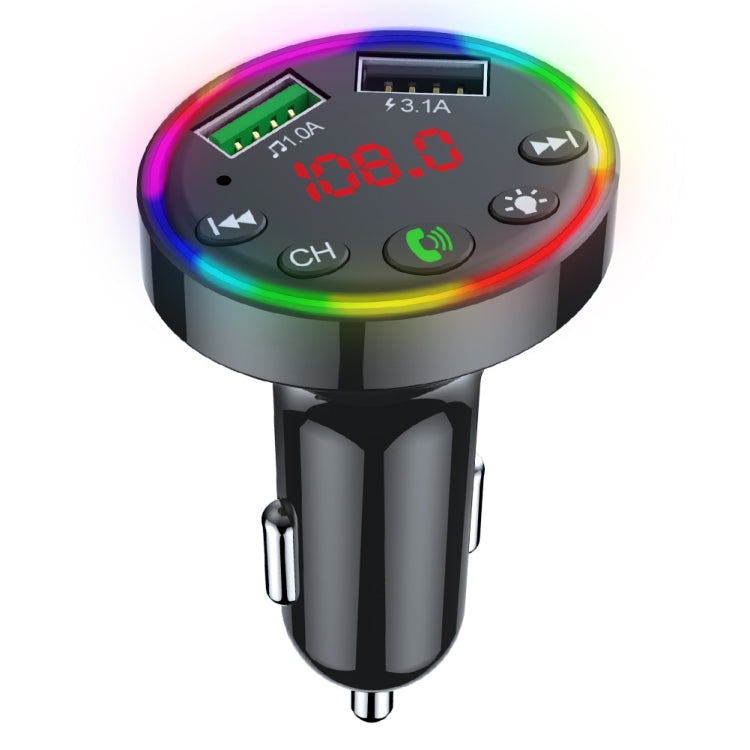 F9 Car MP3 Modulator Player Wireless Hands-free Audio Receiver Dual USB Fast Charger FM Transmitter Car Kit, F9