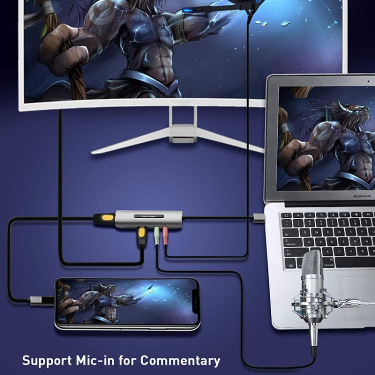 Z39A HDMI / F + Microphone HDMI / F + Audio + USB 4K Capture Card, Support Windows Android Linux and MacOS Etc, Z39A