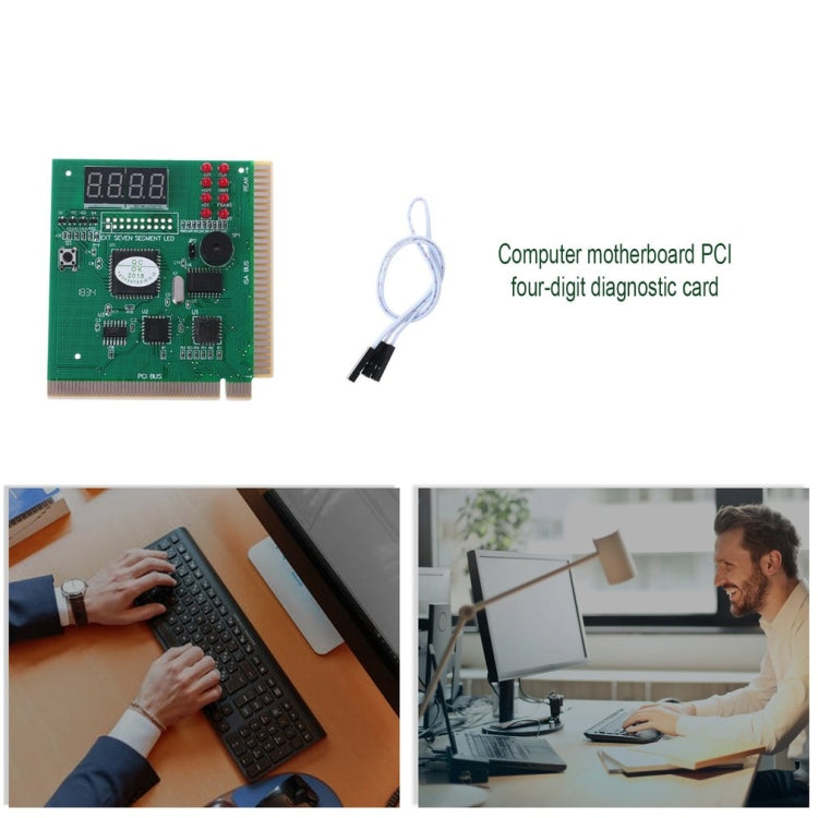 Four Digit PCI Diagnostic Card Computer Motherboard Tester, 4-bit