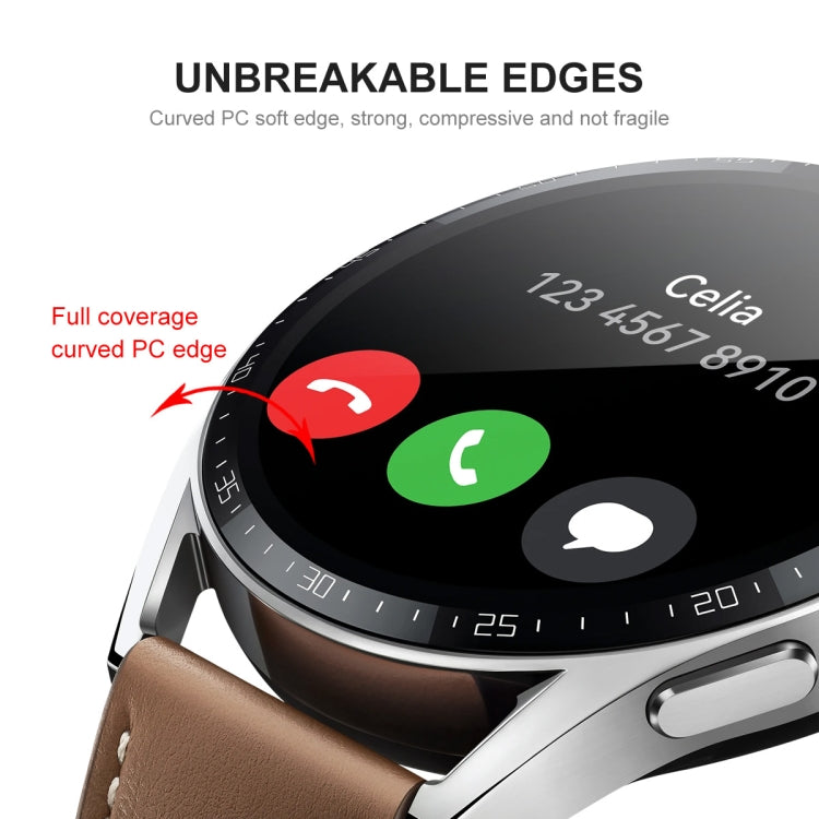 For Huawei Watch GT 3 46mm ENKAY Hat-Prince Full Coverage 3D Curved Soft PC Edge + PMMA HD Screen Protector Film, 1 PC, 2 PCS, 5 PCS, 10 PCS