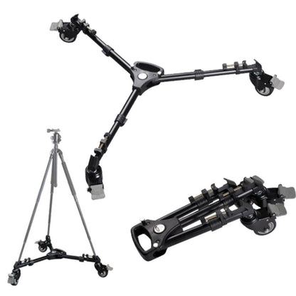 YUNTENG 901 Aluminium Alloy Camera Tripod Foot Wheel Tripod Pulley Base, Load 30KG, 901