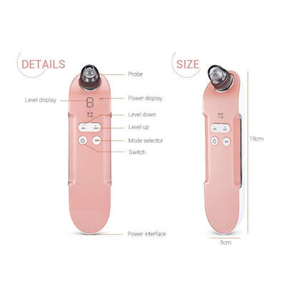K-SKIN 3 Level Intensity Blackhead Removal Pore Cleaner Suction Rechargeable Black Spot Cleaner Facial Cleaning Machine, KD803A