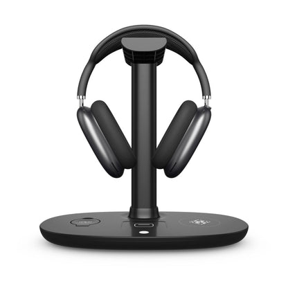 B-15A 4 in 1 Headset Holder Wireless Charger for Smart Phone & iWatch & Airpods