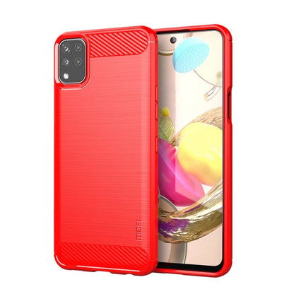 MOFI Gentleness Brushed Carbon Fiber Soft TPU Case, For LG K22 / K22 Plus, For LG K42, For LG K52 / K62 / K62+ / Q52 / Q62, For LG K92, For Google Pixel 6A, For Motorola Moto G51  5G
