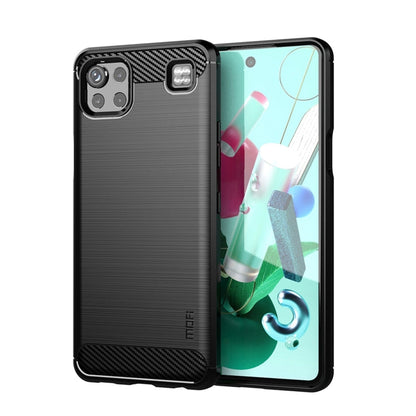 MOFI Gentleness Brushed Carbon Fiber Soft TPU Case, For LG K22 / K22 Plus, For LG K42, For LG K52 / K62 / K62+ / Q52 / Q62, For LG K92, For Google Pixel 6A, For Motorola Moto G51  5G