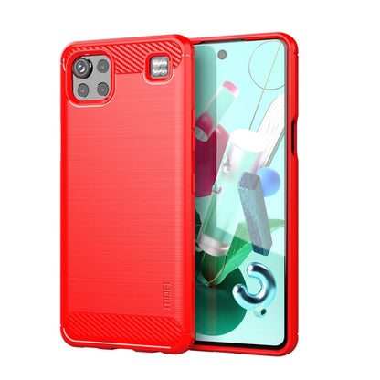 MOFI Gentleness Brushed Carbon Fiber Soft TPU Case, For LG K22 / K22 Plus, For LG K42, For LG K52 / K62 / K62+ / Q52 / Q62, For LG K92, For Google Pixel 6A, For Motorola Moto G51  5G