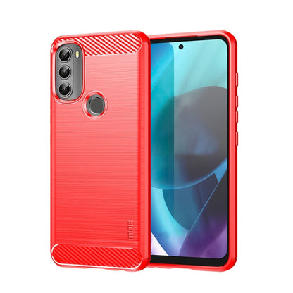 MOFI Gentleness Brushed Carbon Fiber Soft TPU Case, For Motorola Moto G71 5G, For Motorola Moto G200 5G / Edge S30, For Motorola Moto G Power 2022
