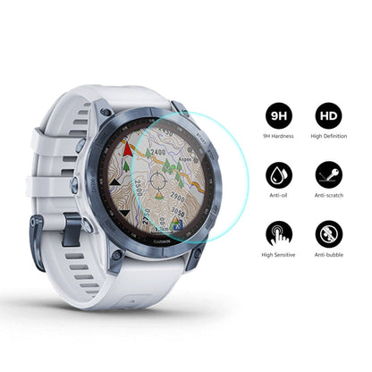 For Garmin Fenix 7X ENKAY 0.2mm 9H Tempered Glass Screen Protector Watch Film, 1 PC, 2 PCS, 5 PCS, 10 PCS