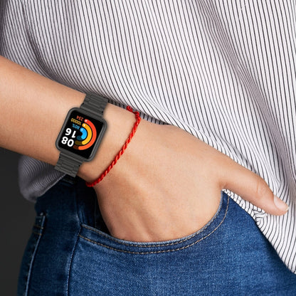 2 in 1 Three-bead Metal Strap with Watch Frame, For Xiaomi Redmi Watch 2, For Xiaomi Redmi Watch2 Lite International Version