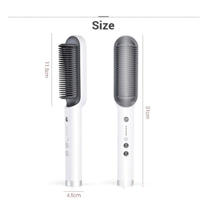 K-SKIN KD380 Hair Straightener Electric Straight Hair Curler Comb Brush PTC Heating Ceramic Straight Hair Brush, UK Plug, Black, UK Plug, White, EU Plug, Black, EU Plug, White