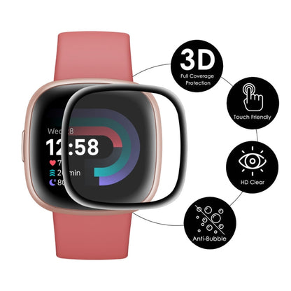 For Fitbit Versa 4 / Sense 2 ENKAY 3D Full Coverage Soft PC Edge + PMMA HD Screen Protector Film, 1 PCS, 2 PCS, 5 PCS, 10 PCS