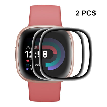 For Fitbit Versa 4 / Sense 2 ENKAY 3D Full Coverage Soft PC Edge + PMMA HD Screen Protector Film, 1 PCS, 2 PCS, 5 PCS, 10 PCS