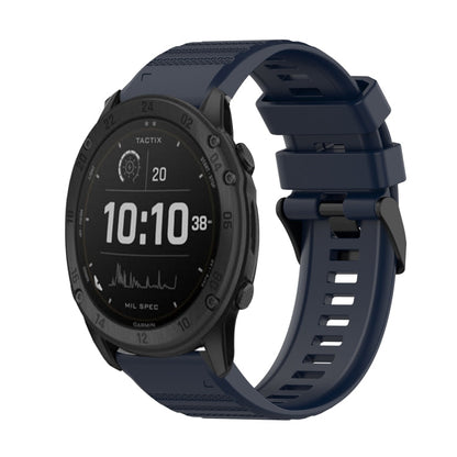 26mm Horizontal Texture Silicone Watch Band with Removal Tool, For Garmin Fenix 7X, For Garmin Fenix 7X Solar, For Garmin Tactix Delta
