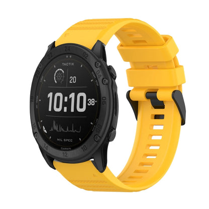 26mm Horizontal Texture Silicone Watch Band with Removal Tool, For Garmin Fenix 7X, For Garmin Fenix 7X Solar, For Garmin Tactix Delta