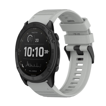 26mm Horizontal Texture Silicone Watch Band with Removal Tool, For Garmin Fenix 7X, For Garmin Fenix 7X Solar, For Garmin Tactix Delta
