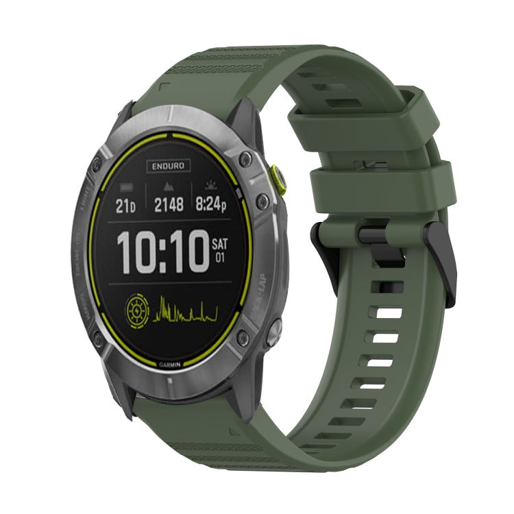 26mm Horizontal Texture Silicone Watch Band with Removal Tool, For Garmin Enduro, For Garmin Fenix 6X, For Garmin Fenix 6X Pro