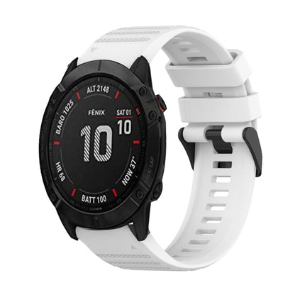 26mm Horizontal Texture Silicone Watch Band with Removal Tool, For Garmin Enduro, For Garmin Fenix 6X, For Garmin Fenix 6X Pro