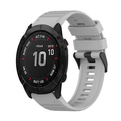 26mm Horizontal Texture Silicone Watch Band with Removal Tool, For Garmin Enduro, For Garmin Fenix 6X, For Garmin Fenix 6X Pro