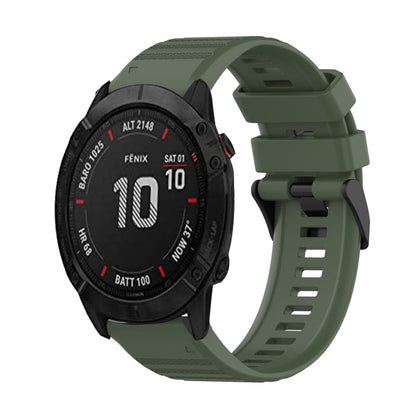 26mm Horizontal Texture Silicone Watch Band with Removal Tool, For Garmin Enduro, For Garmin Fenix 6X, For Garmin Fenix 6X Pro