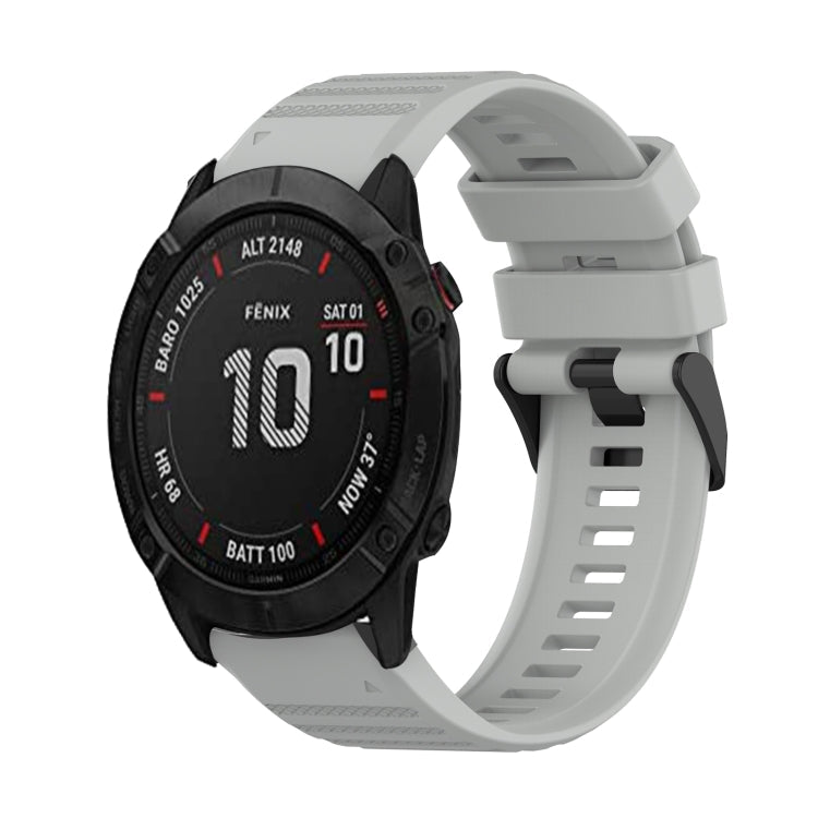 26mm Horizontal Texture Silicone Watch Band with Removal Tool, For Garmin Enduro, For Garmin Fenix 6X, For Garmin Fenix 6X Pro