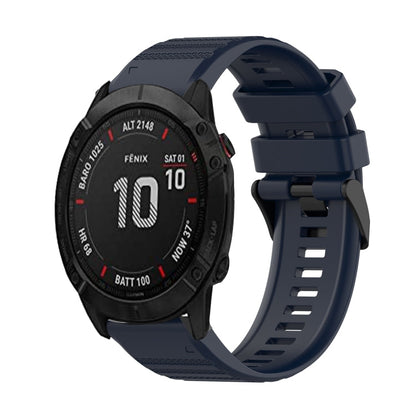 26mm Horizontal Texture Silicone Watch Band with Removal Tool, For Garmin Fenix 6X Sapphire, For Garmin Fenix 5X Sapphire, For Garmin Fenix 5X Plus
