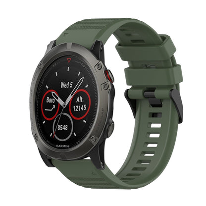 26mm Horizontal Texture Silicone Watch Band with Removal Tool, For Garmin Fenix 6X Sapphire, For Garmin Fenix 5X Sapphire, For Garmin Fenix 5X Plus