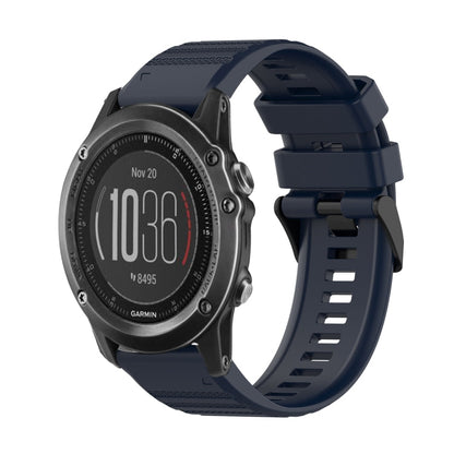 26mm Horizontal Texture Silicone Watch Band with Removal Tool, For Garmin Fenix 3, For Garmin Fenix 3 HR, For Garmin Fenix 3 Sapphire